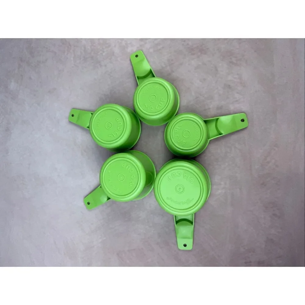 Vintage Tupperware Apple Green Measuring Cups Set of 5 1/4-3/4 No 1 Cup